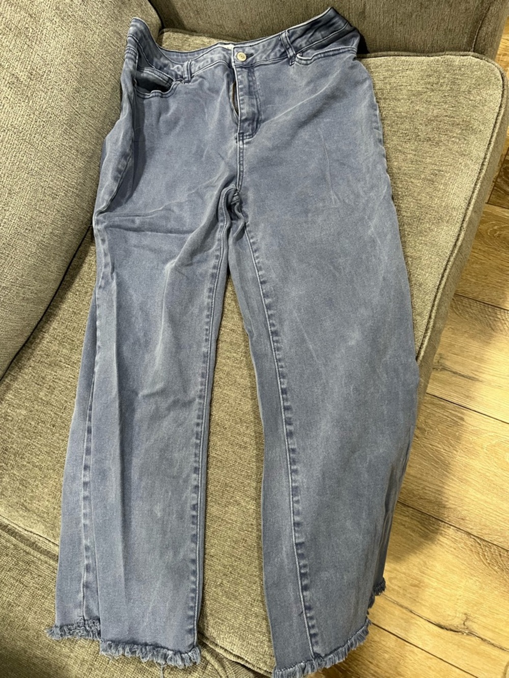 Zenana Outfitters Washed Steel Straight-Leg Jeans